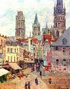 Camille Pissarro Rouen, Rue de l Epicerie Sweden oil painting artist